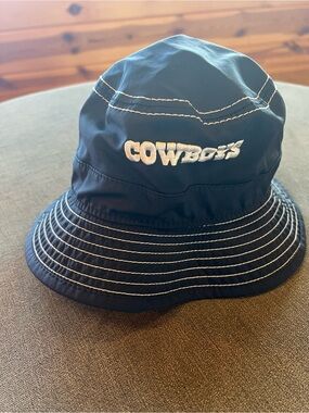 COWBOYS kids Navy Bucket Hat with White Stitching